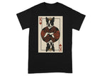 Black t-shirt with King of Hearts playing card featuring a Boston Terrier.