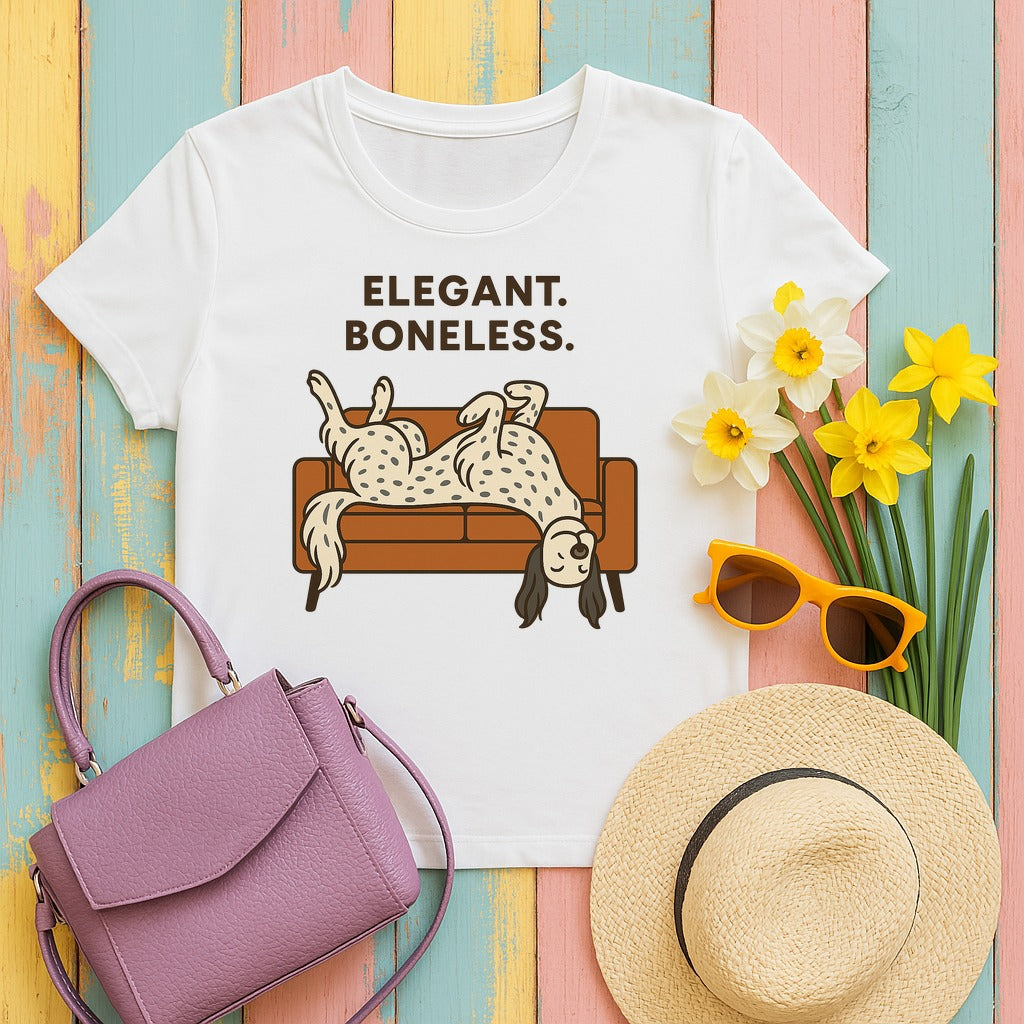 English Setter Elegant Boneless Tee in White