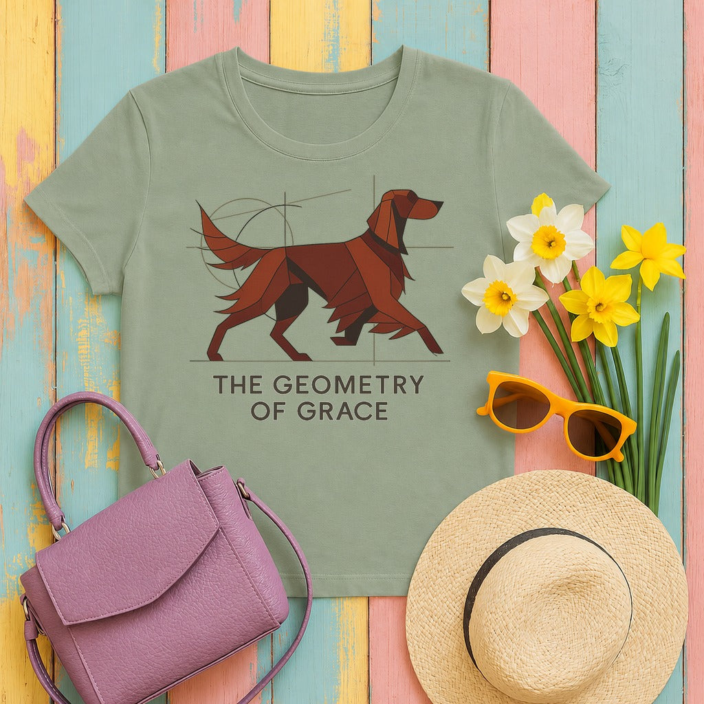 Irish Setter Geometry of Grace T-shirt in Sage