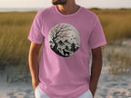 Scenic Cherry Blossom Art on Pink T-shirt Product