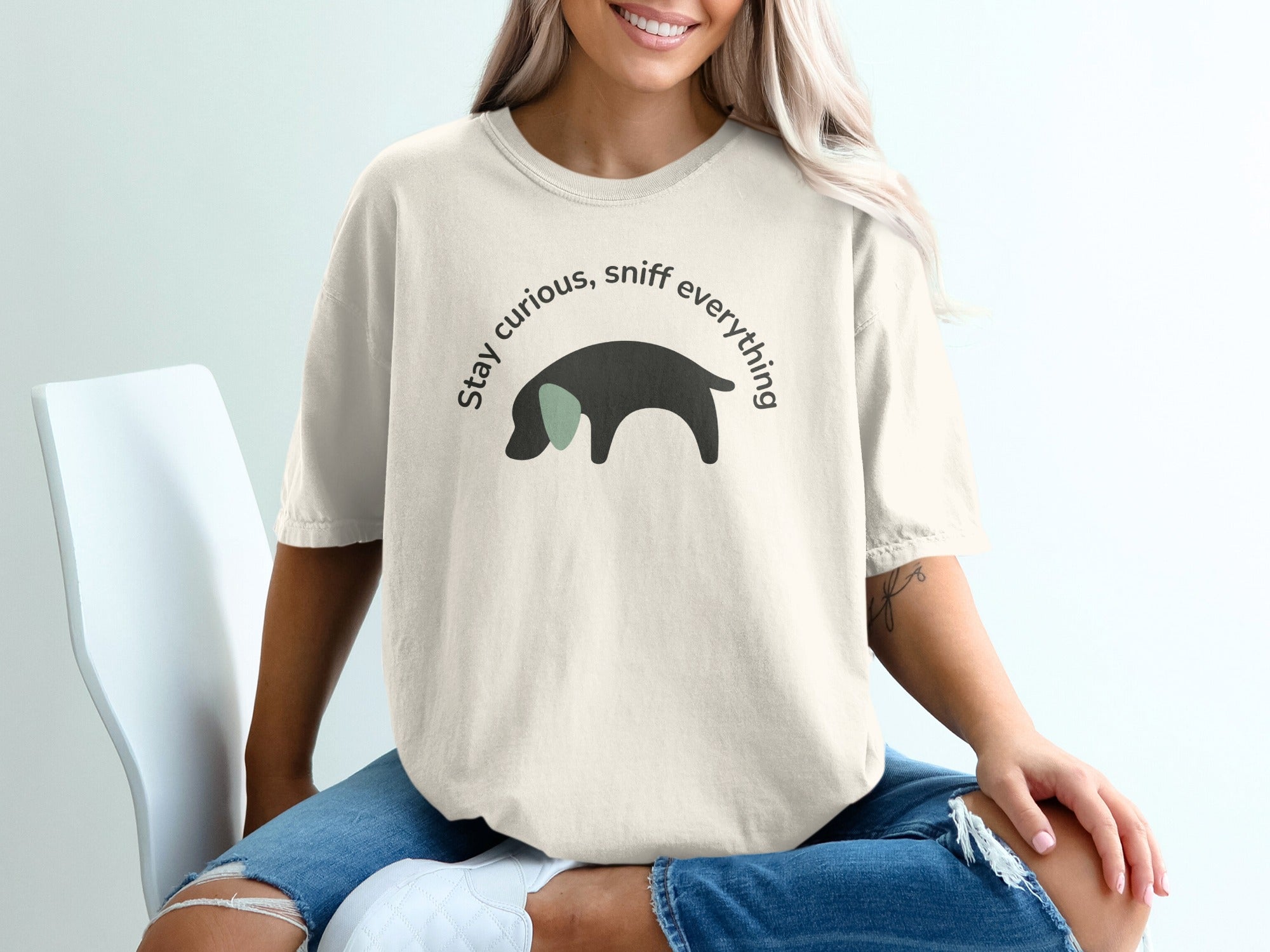 Stay Curious Sniff Everything Dog Graphic Tee