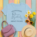 flat-coated retriever unconcerned-about-its-size tee flat lay hero