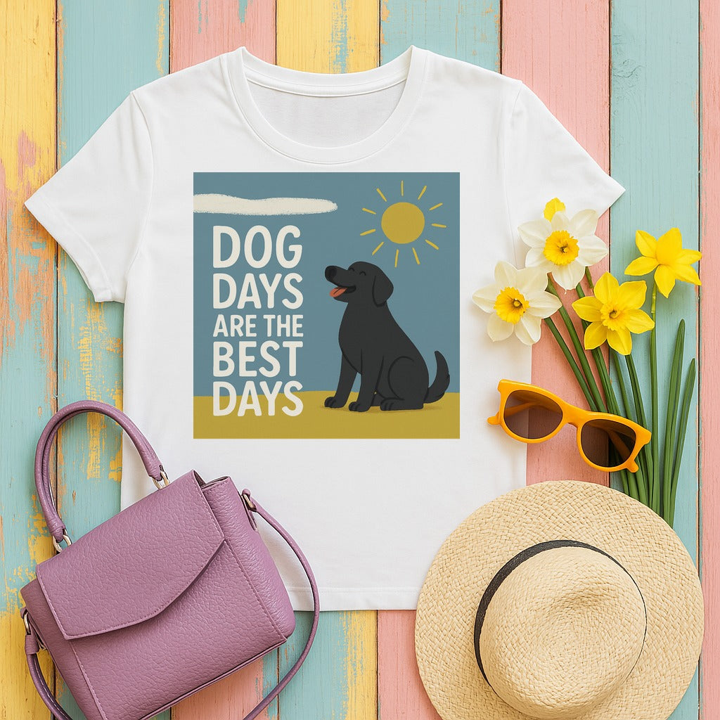 mig2 dog-days-happy-black-lab tee flat lay hero v8