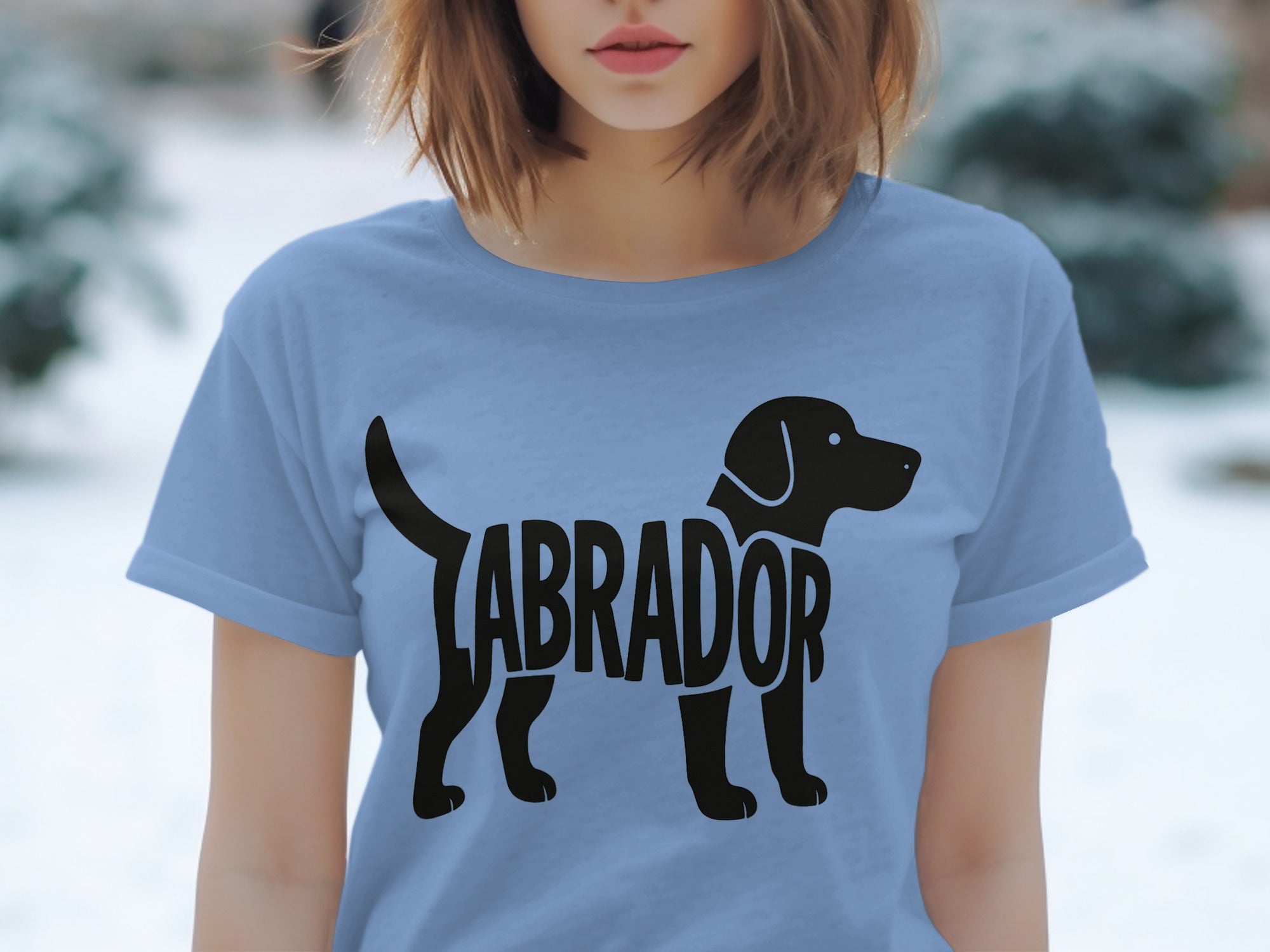 Labrador Dog Silhouette Graphic Women's T-Shirt