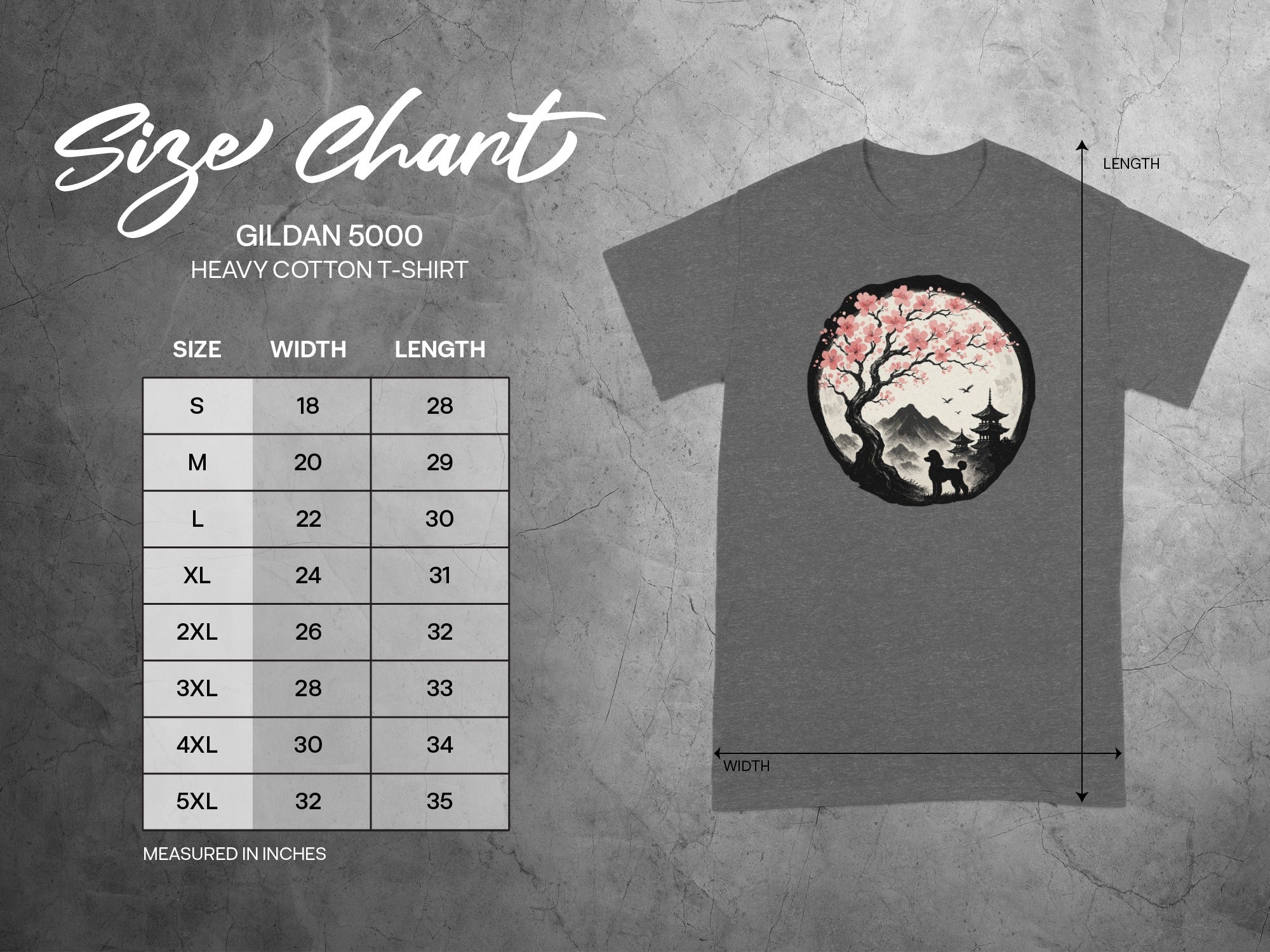 Sakura Blossom Mountain Scene T-Shirt