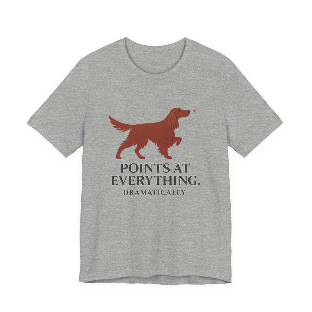 Irish Setter Points at Everything Dramatically Tee