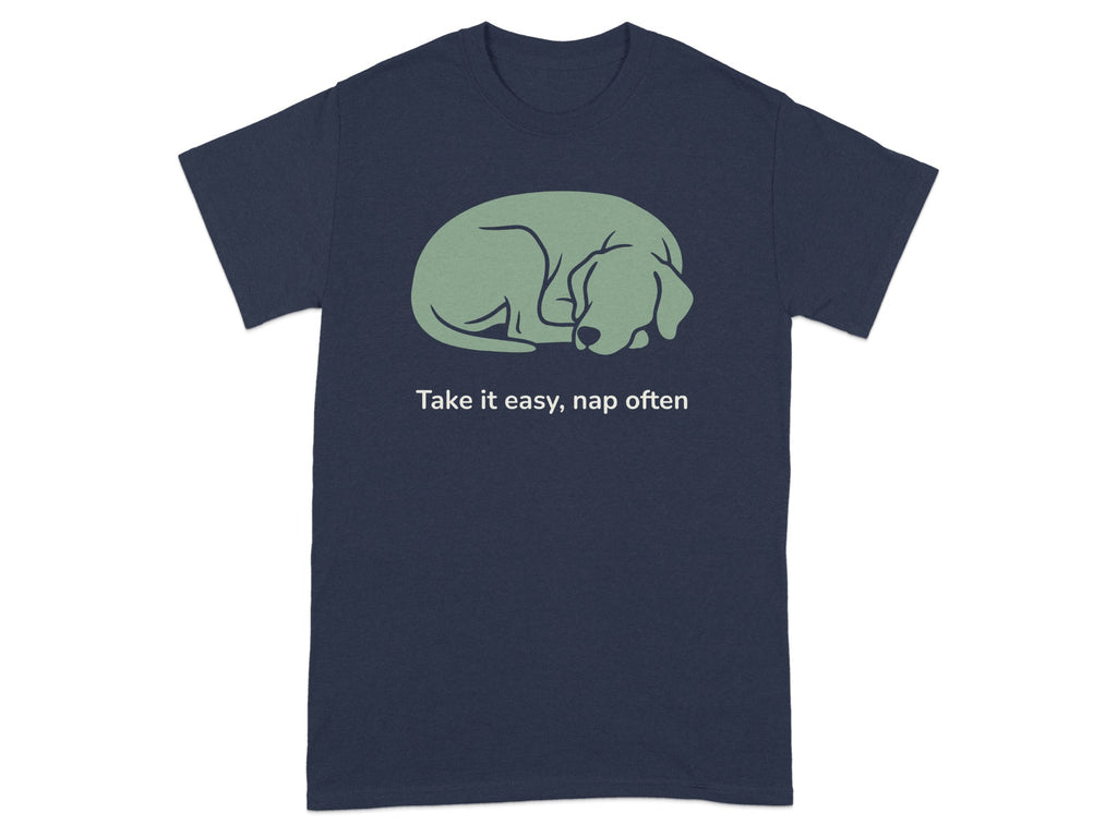 Take It Easy Nap Often Dog Graphic T-Shirt