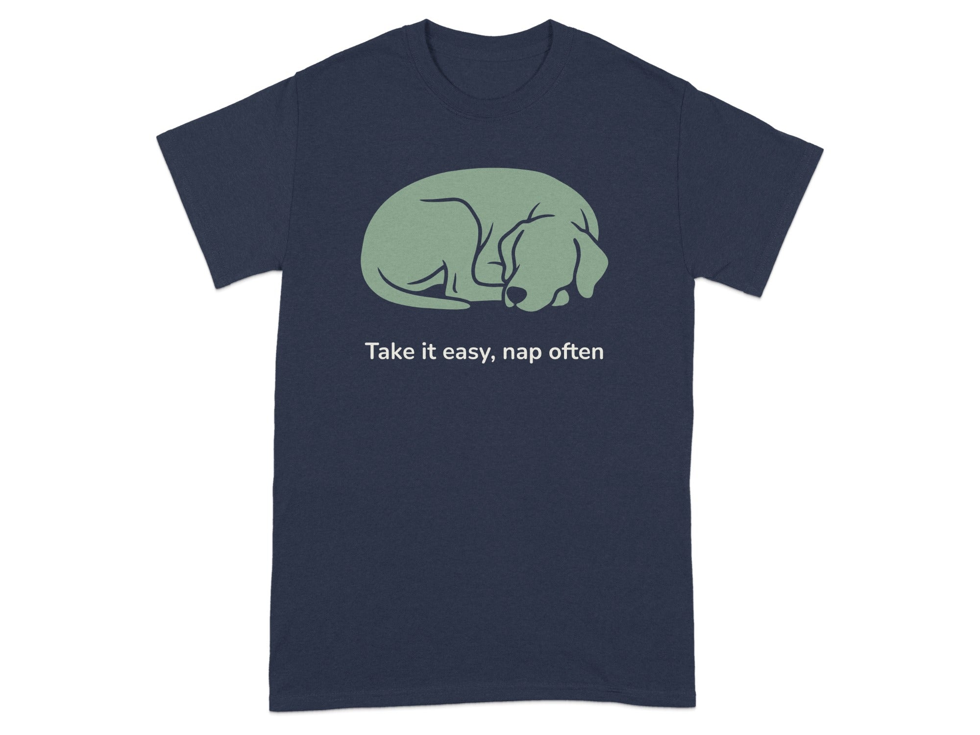 Take It Easy Nap Often Dog Graphic T-Shirt
