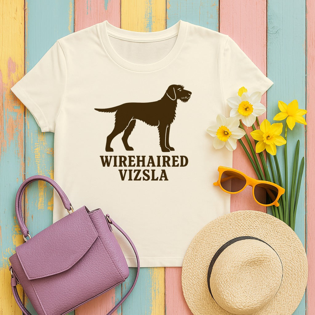 Wirehaired Vizsla Silhouette Tee in Natural