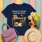 Brittany Spaniel Remote Work Supervisor Tee