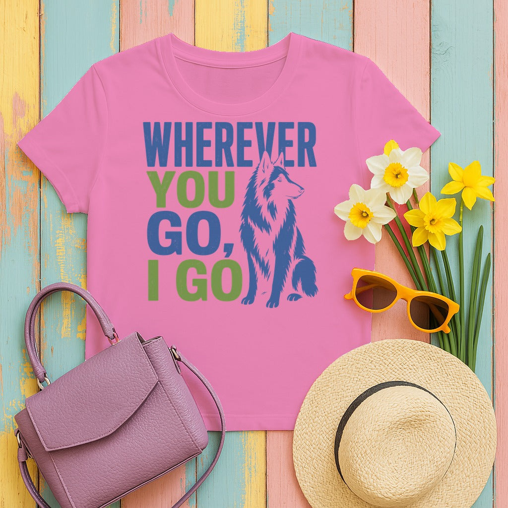 Wherever You Go Tervuren T-Shirt in Azalea