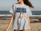 Light gray t-shirt with "Professional Household Commentator" text and a Collie dog.