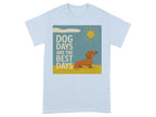 Dog Days Are The Best Days Dachshund T-Shirt Light Blue T-shirt