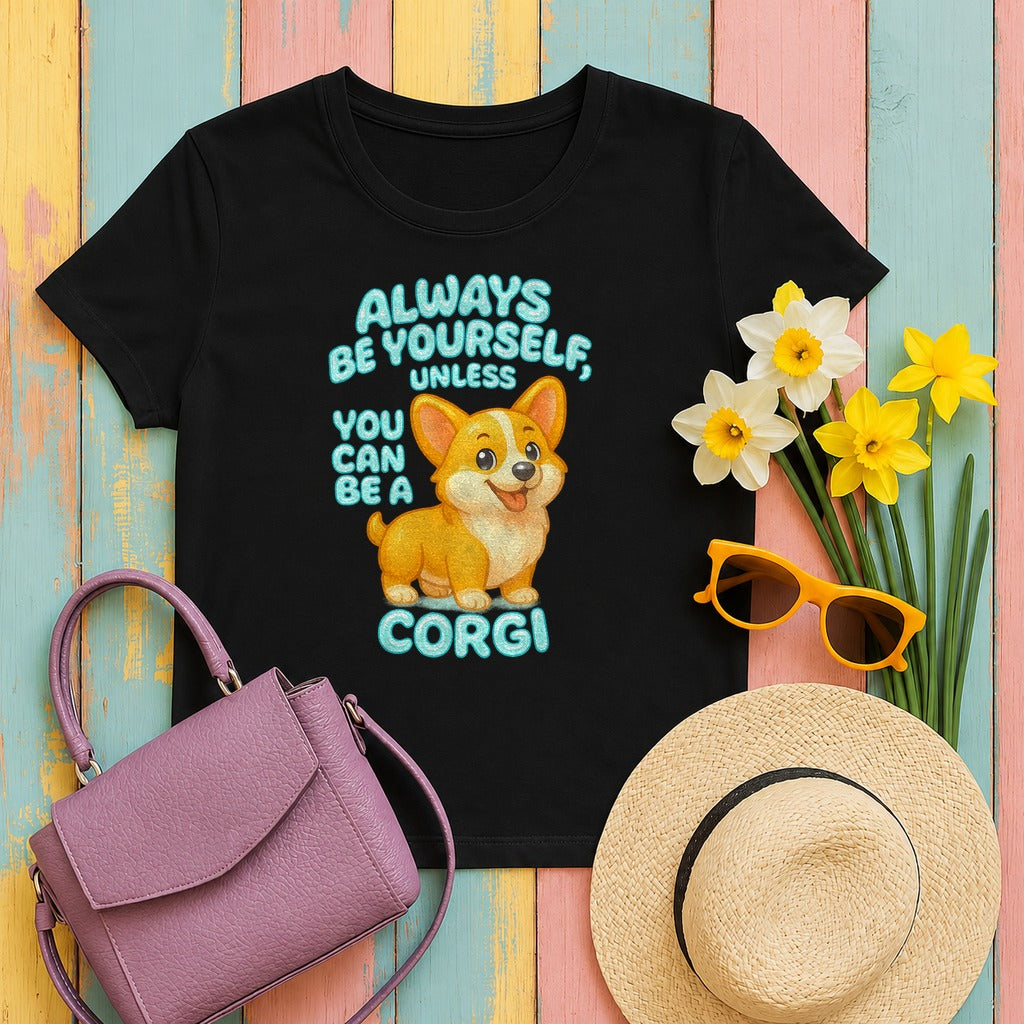 Unless You Can Be A Corgi T-Shirt in Black