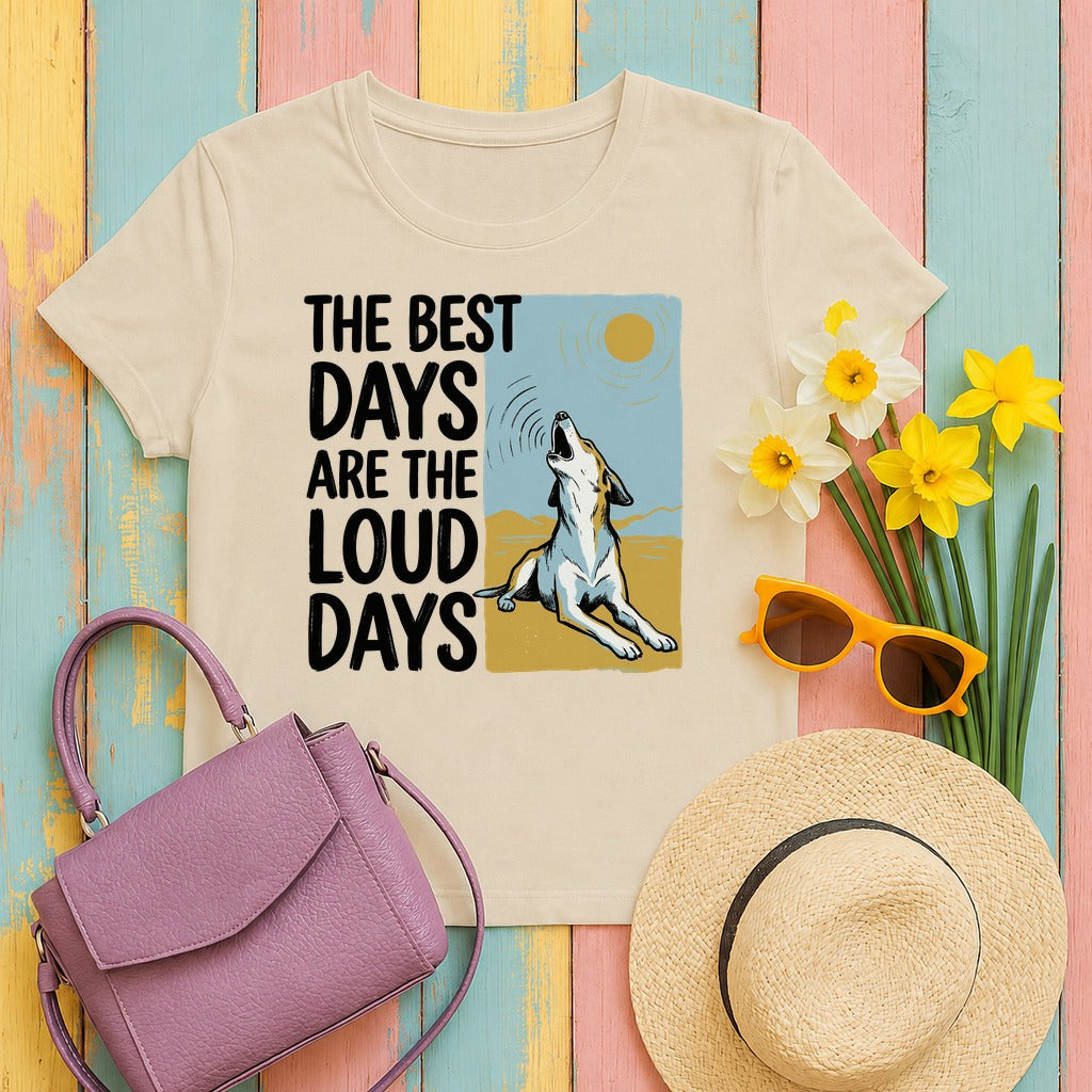 Loud Days Howler Beagle T-Shirt in Sand