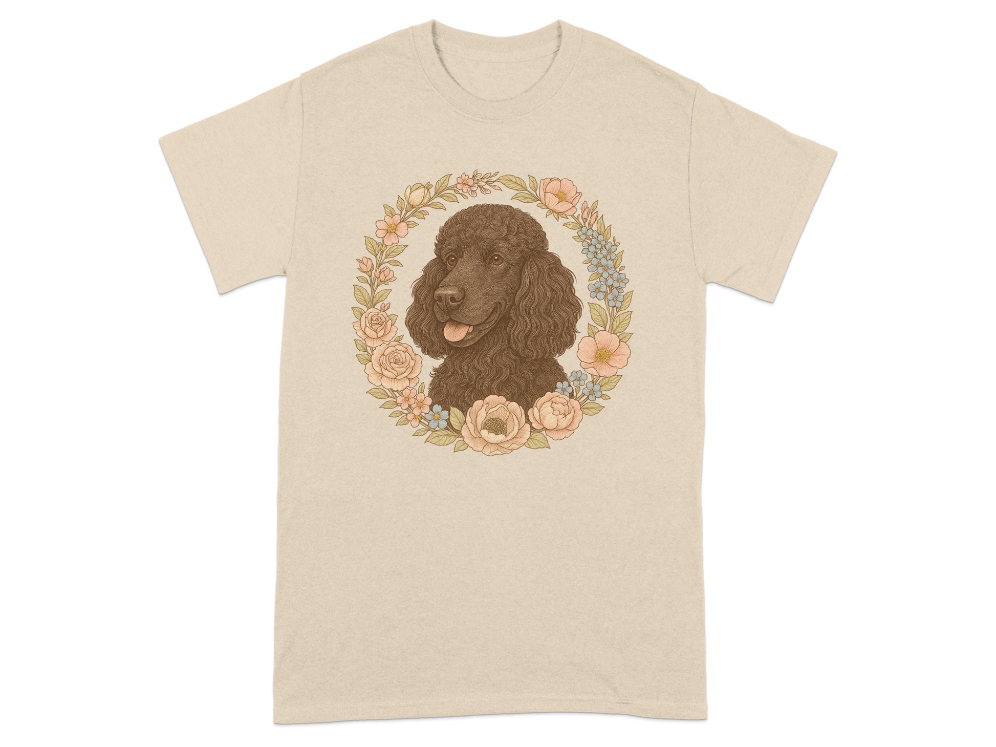Adorable Poodle Surrounded by Flowers Shirt product type