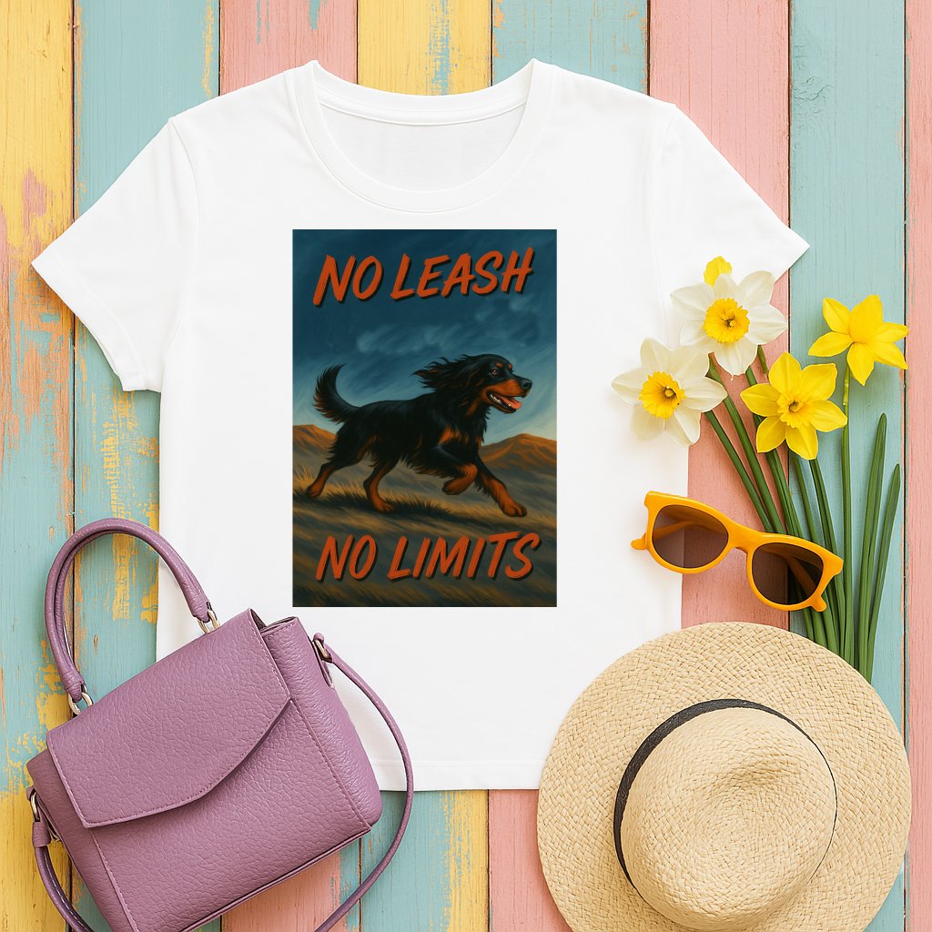 No Leash No Limits Graphic White T-Shirt product