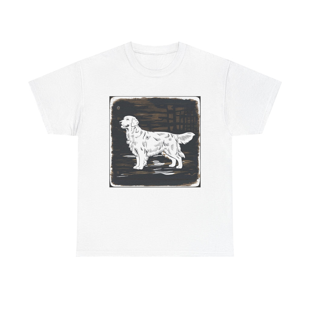 Golden Retriever Woodcut Style T-Shirts