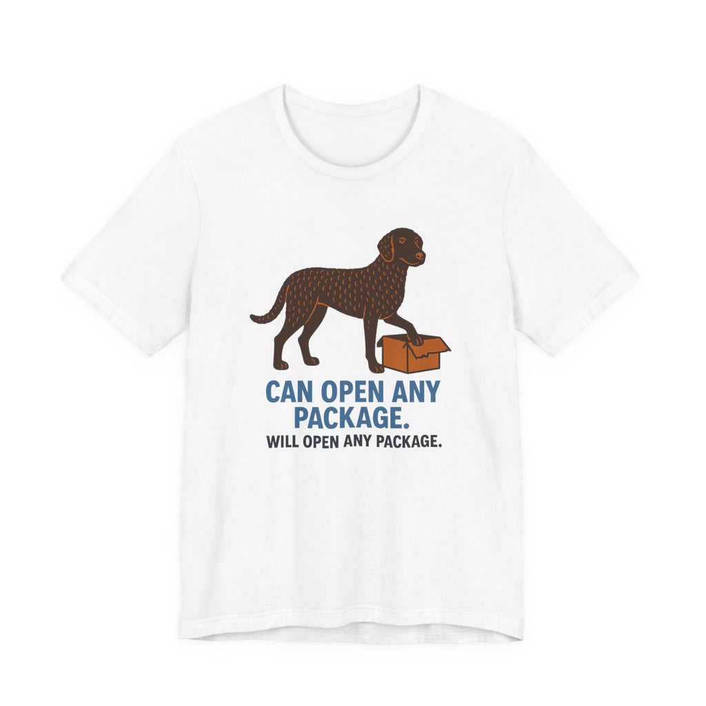Curly-Coated Retriever Can Open Any Package Tee