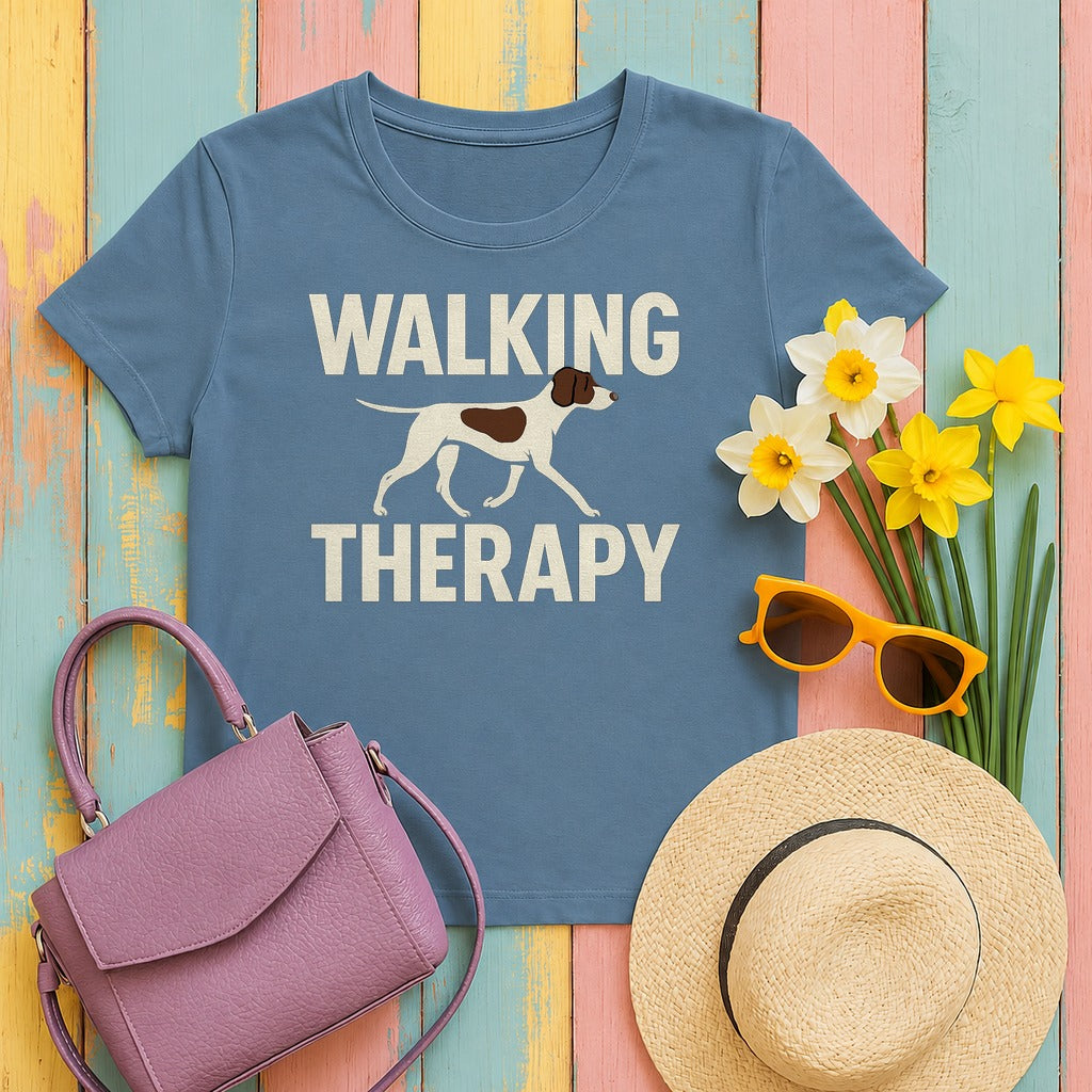 Pointer Walking Therapy T-shirt in Steel Blue