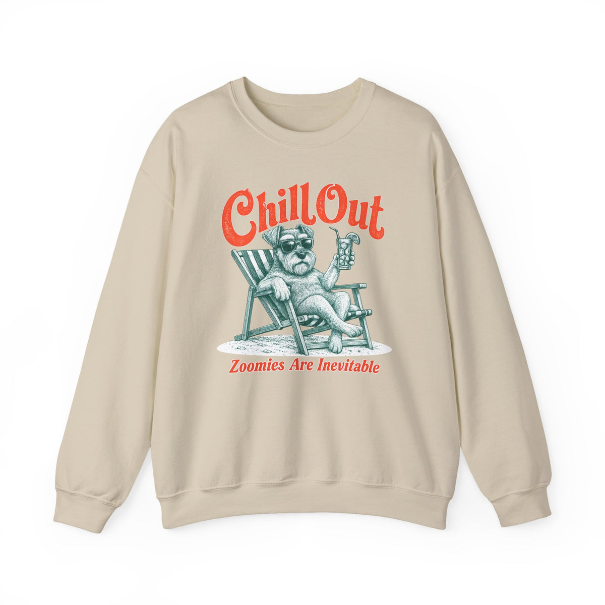Chill Out Schnauzer Retreat Sweatshirt in Sand