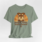 Peace Love and a Beard Schnauzer T-Shirt