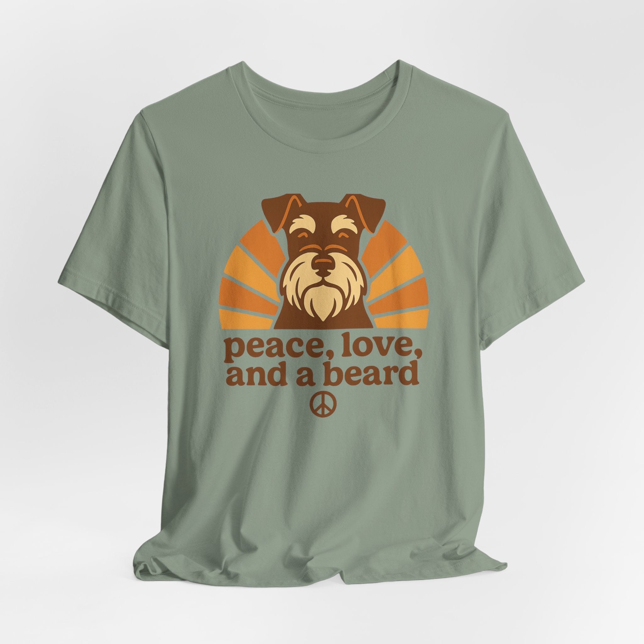 Peace Love and a Beard Schnauzer T-Shirt