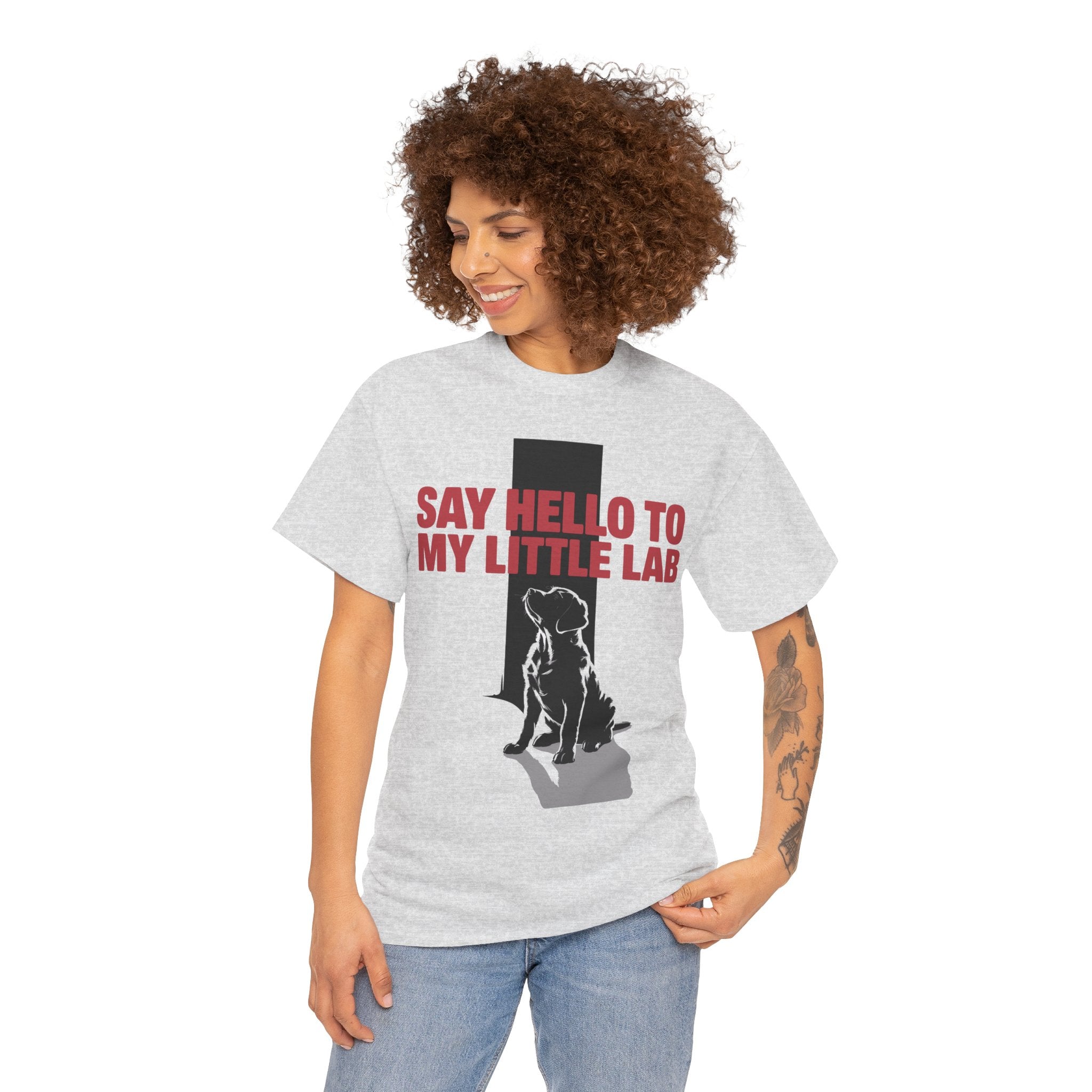 "Say hello to my little lab" - Dog Lover Gift - Lab Puppy Unisex T-shirt