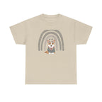 Cute Corgi with Rainbow Stars Print T-Shirts