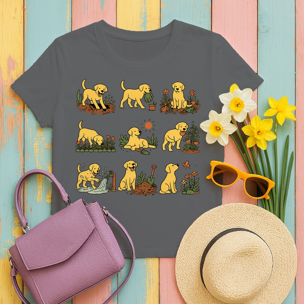 Whimsical Garden Lab T-Shirt in Graphite Heather