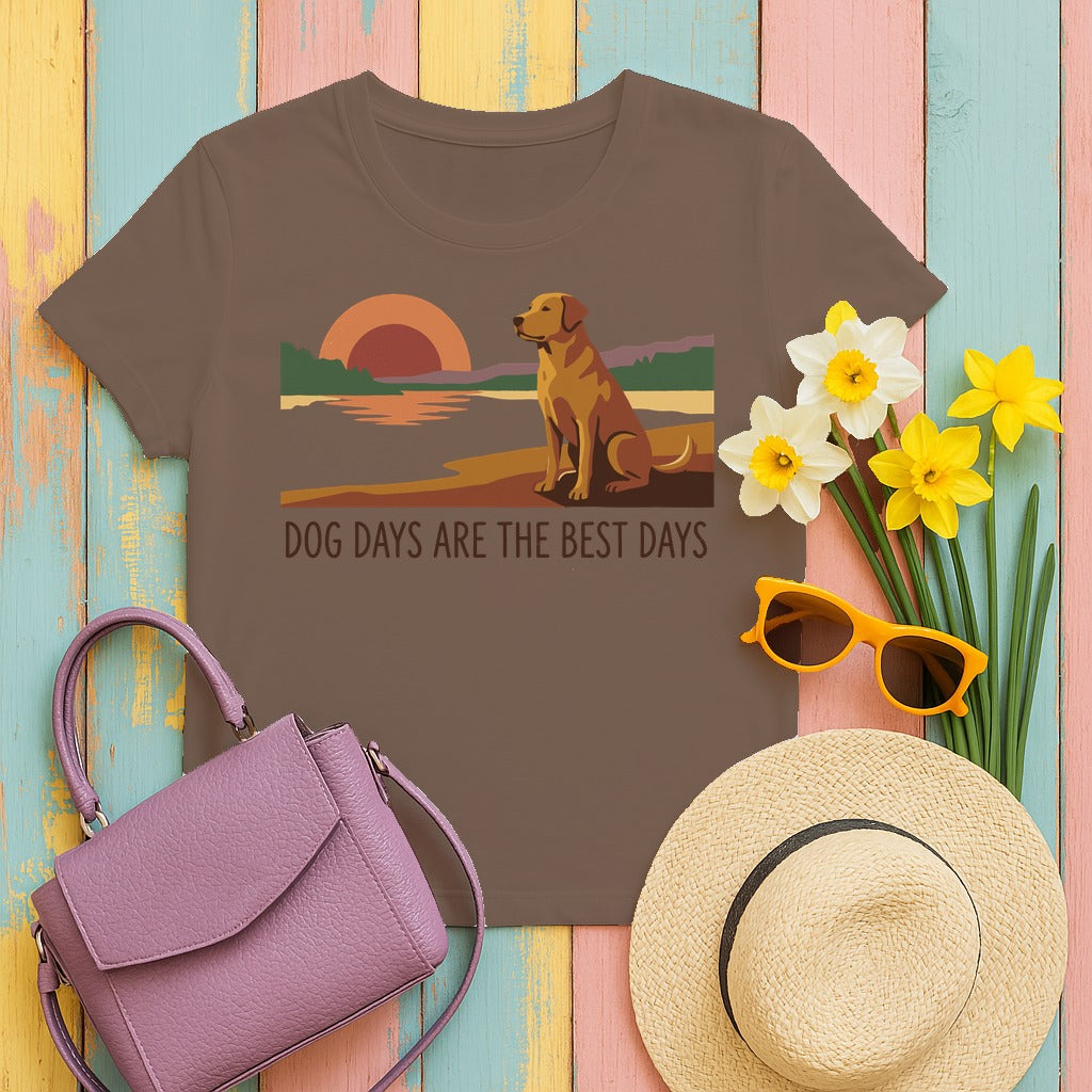 Dog Days Yellow Lab T-Shirt in Espresso