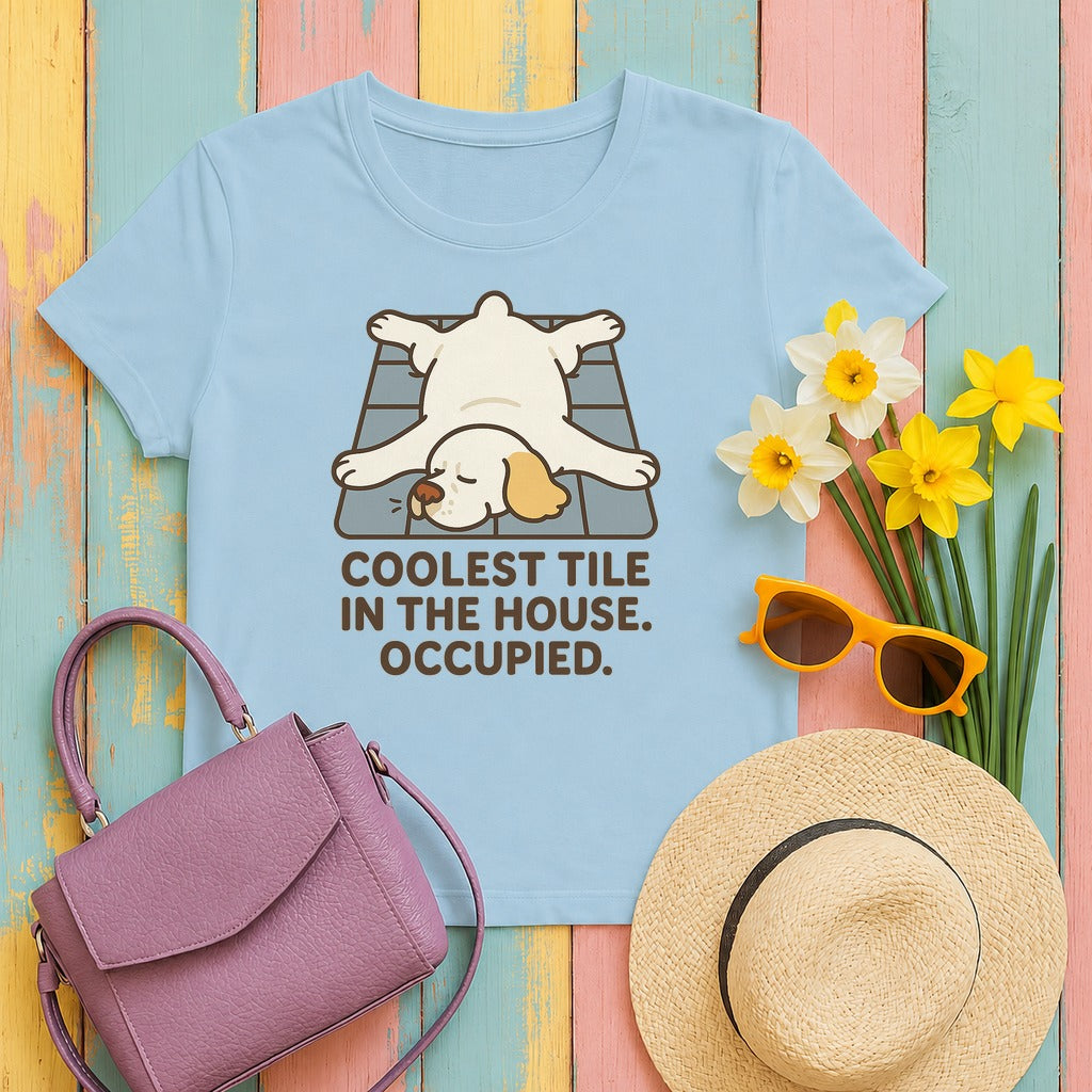 Clumber Coolest Tile Tee in Light Blue