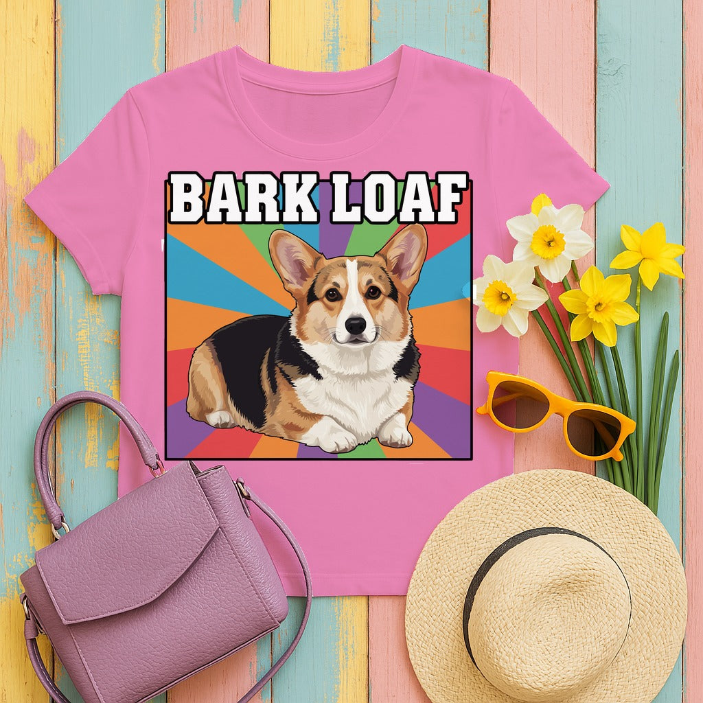 Corgi Bark Loaf T-Shirt in Azalea