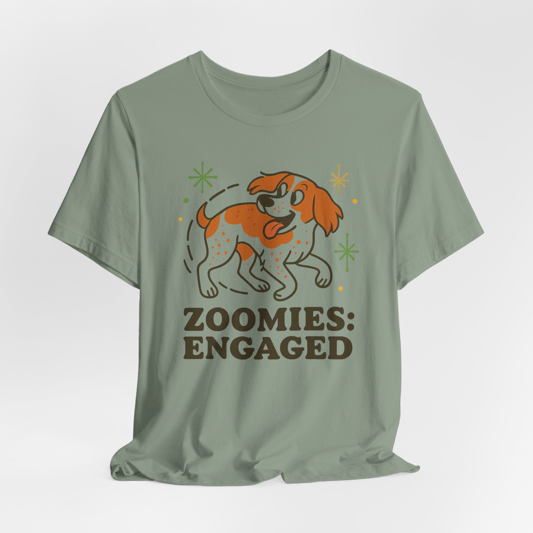 Brittany Spaniel Zoomies Engaged Tee