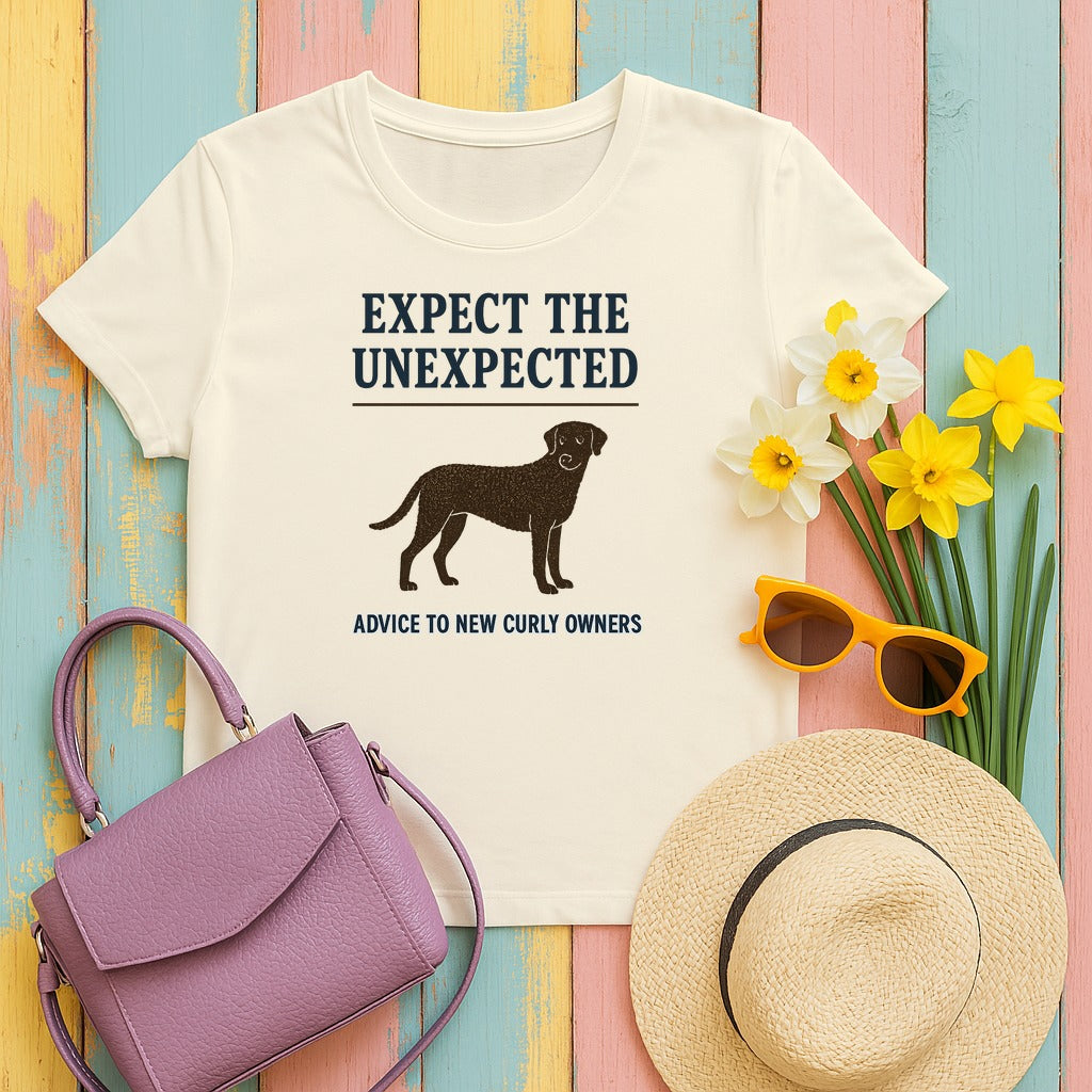 Curly-Coated Retriever Expect The Unexpected Tee in Natural