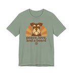 Peace Love and a Beard Schnauzer T-Shirt