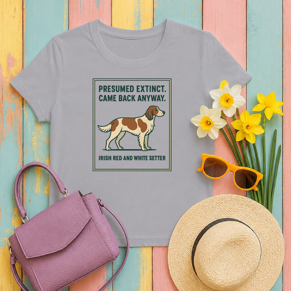Irish Red and White Setter Presumed Extinct Tee in Athletic Heather