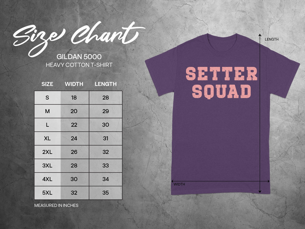 Setter Squad Purple Heavy Cotton T-Shirt