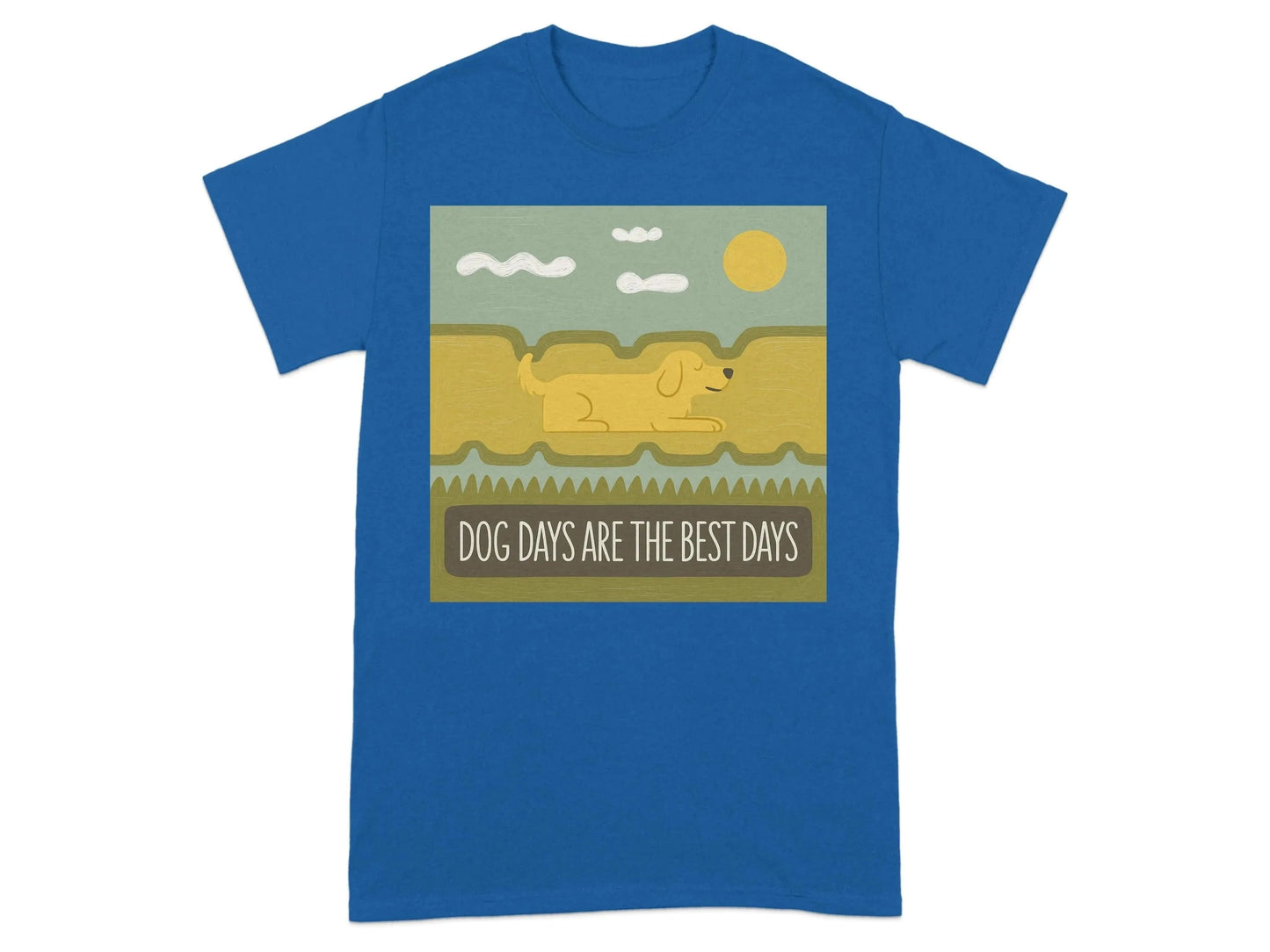 Dog Days Are the Best Days Golden Retriever T-Shirt Royal T-shirt