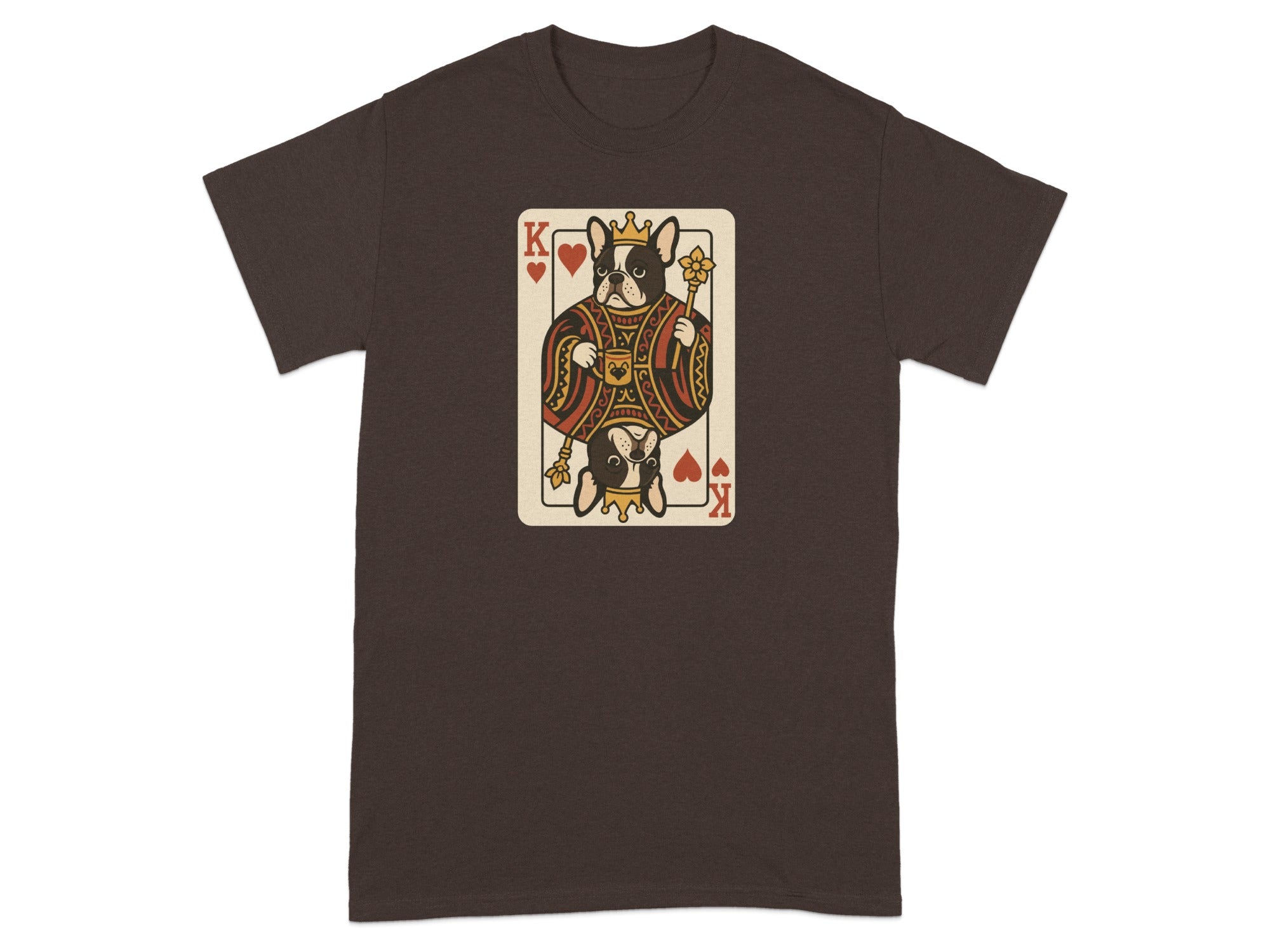 King of Hearts Raccoon Playing Card Graphic T-shirt