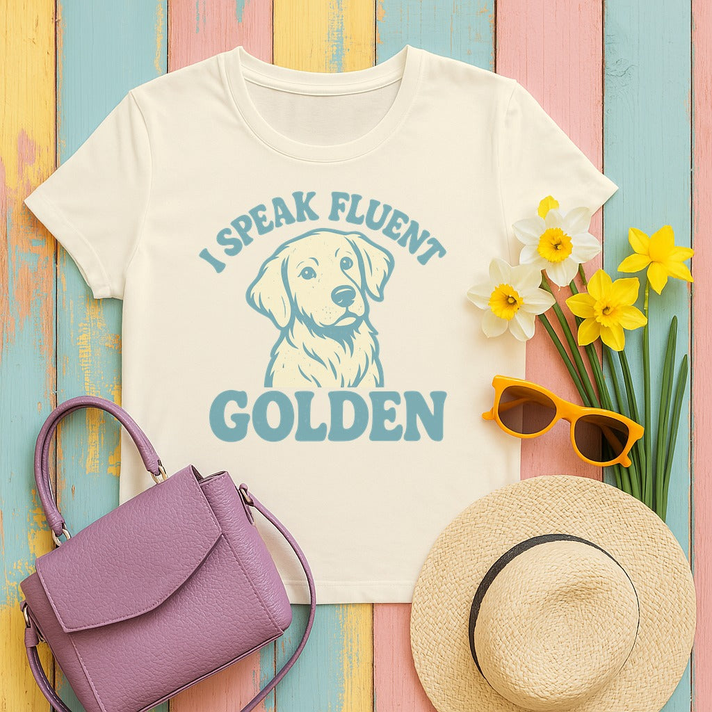 I Speak Fluent Golden T-Shirt in Natural