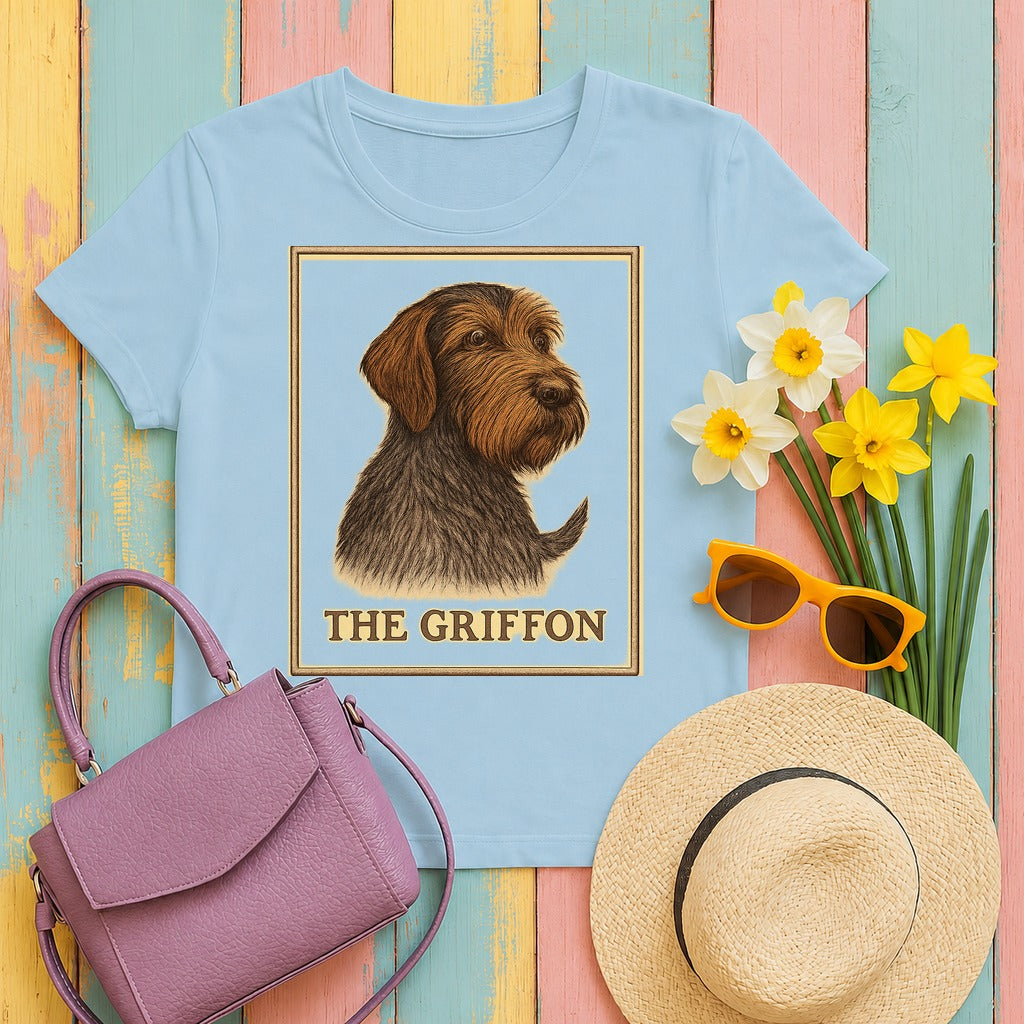The Griffon Field Guide Portrait T-shirt in Light Blue