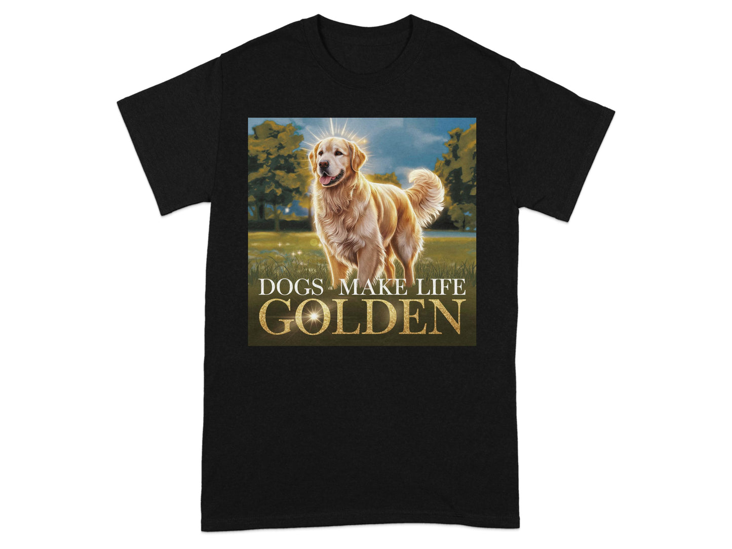 Dogs Make Life Golden Graphic T-shirt product