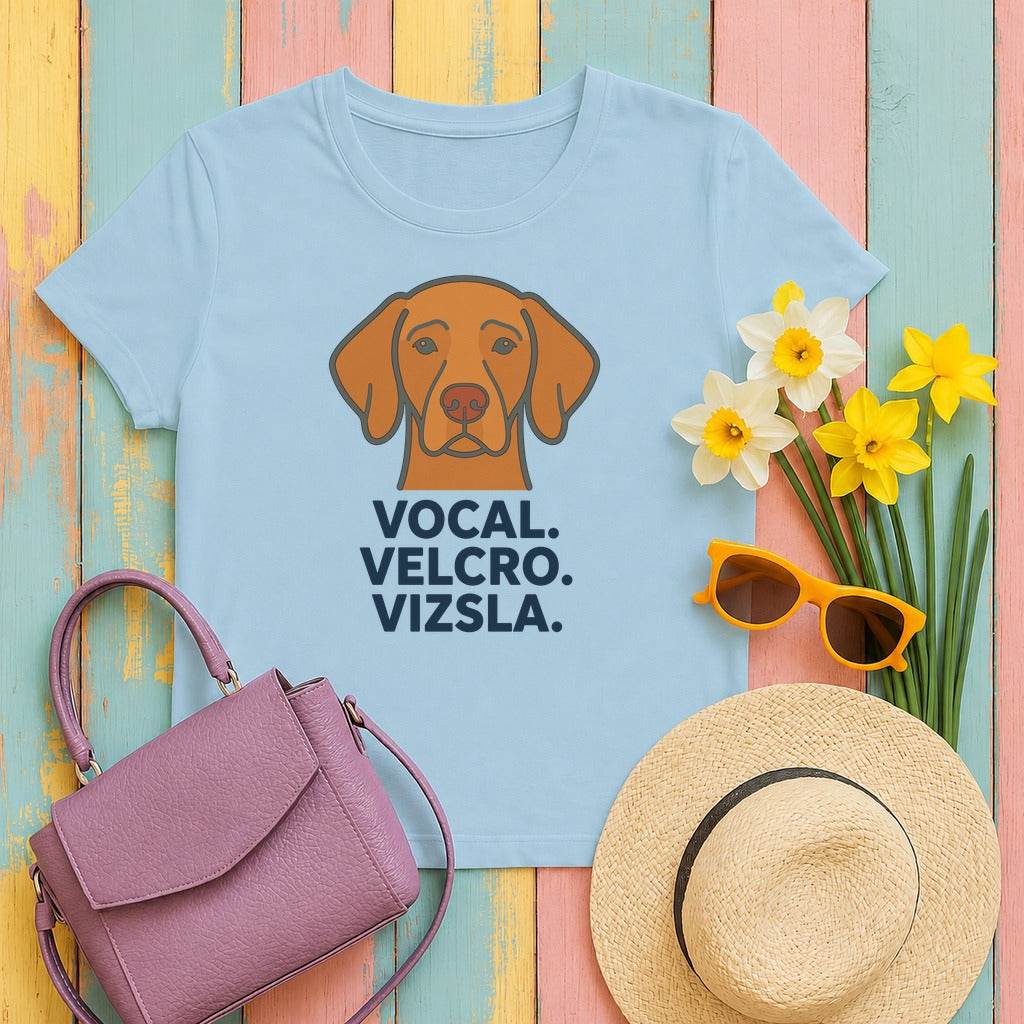 Vocal. Velcro. Vizsla. Premium T-Shirt in Light Blue