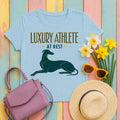 Luxury Athlete At Rest Greyhound T-Shirt in Light Blue