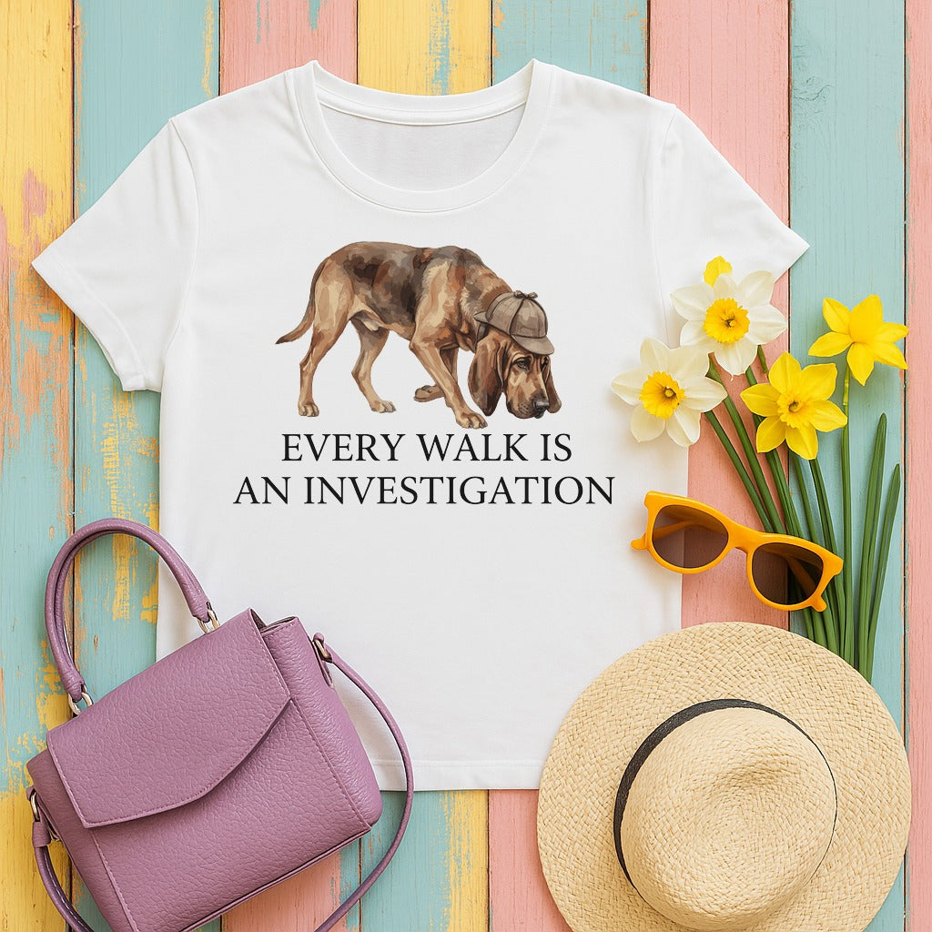 mig2 every-walk-an-investigation-bloodhound tee flat lay hero v8