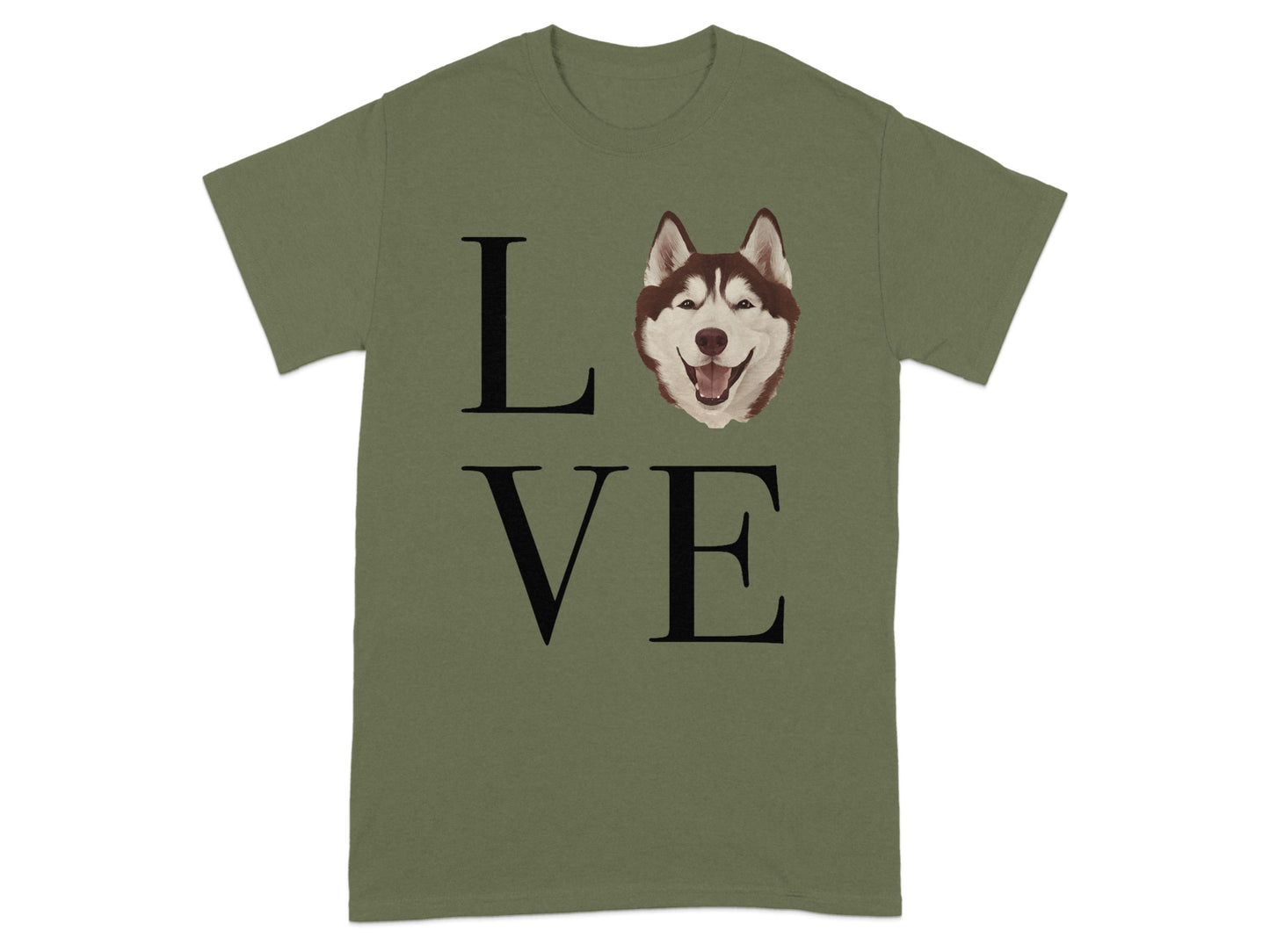 Love Husky Graphic Design Short Sleeve Shirt product type