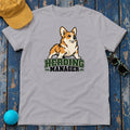 Herding Manager Corgi T-Shirt in Athletic Heather - flat lay