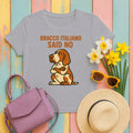 Bracco Italiano Said No Tee in Athletic Heather
