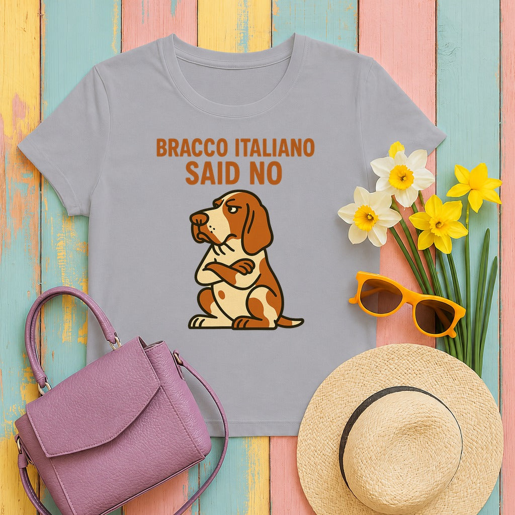 Bracco Italiano Said No Tee in Athletic Heather
